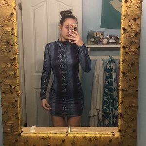 snakeskin dress